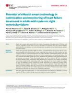 Potential of eHealth smart technology in optimization and monitoring of heart failure treatment in adults with systemic right ventricular failure