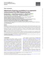 Adjustment of spurious correlations in co-expression measurements from RNA-Sequencing data