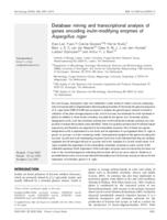 Database mining and transcriptional analysis of genes encoding inulin-modifying enzymes of Aspergillus niger