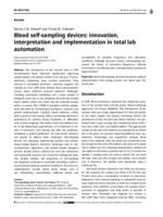 Blood self-sampling devices: innovation, interpretation and implementation in total lab automation