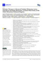 Systemic therapy in advanced nodular melanoma versus superficial spreading melanoma