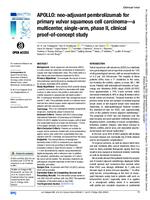 APOLLO: neo-adjuvant pembrolizumab for primary vulvar squamous cell carcinoma