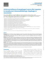 Active surveillance of oesophageal cancer after response to neoadjuvant chemoradiotherapy