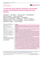 T1 colorectal cancer patients' perspective on information provision and therapeutic decision-making after local resection