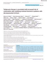 Terlipressin therapy is associated with increased risk of colonisation with multidrug-resistant bacteria in patients with decompensated cirrhosis