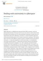 Dealing with uncertainty in cyberspace