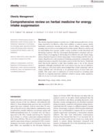 Comprehensive review on herbal medicine for energy intake suppression