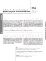 Application of two-dimensional nuclear magnetic resonance spectroscopy to quality control of ginseng commercial products