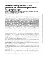 Genome mining and functional genomics for siderophore production in Aspergillus niger