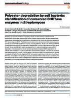 Polyester degradation by soil bacteria