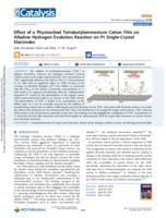 Effect of a physisorbed tetrabutylammonium cation film on alkaline hydrogen evolution reaction on Pt single-crystal electrodes