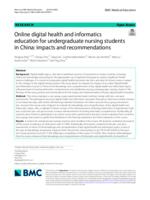 Online digital health and informatics education for undergraduate nursing students in China