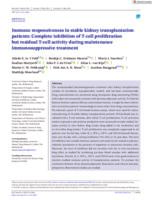 Immune responsiveness in stable kidney transplantation patients