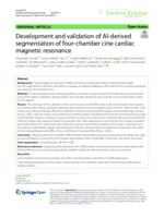 Development and validation of AI-derived segmentation of four-chamber cine cardiac magnetic resonance