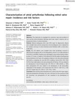 Characterization of atrial arrhythmias following mitral valve repair