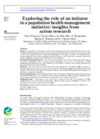 Exploring the role of an initiator in a population health management initiative