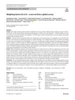 Weighting factors for LCA-a new set from a global survey