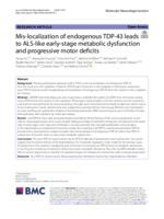 Mis-localization of endogenous TDP-43 leads to ALS-like early-stage metabolic dysfunction and progressive motor deficits