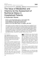 The value of metabolites and vitamins for the assessment of nutritional status in hospitalized patients